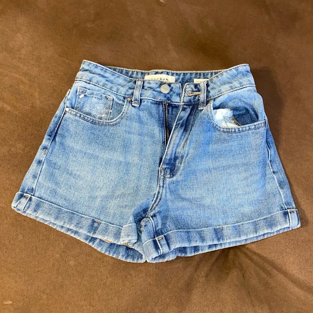 Blue Denim Mom Shorts